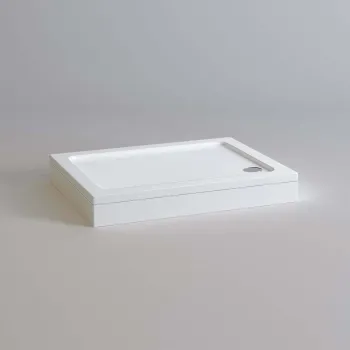 London Rectangular Stone Shower Tray 900x760mm & Riser Kit