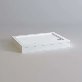 London Rectangular Stone Shower Tray 900x800mm & Riser Kit