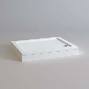 London Rectangular Stone Shower Tray 1000x800mm & Riser Kit