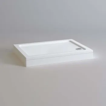 London Rectangular Stone Shower Tray 1100x900mm & Riser Kit