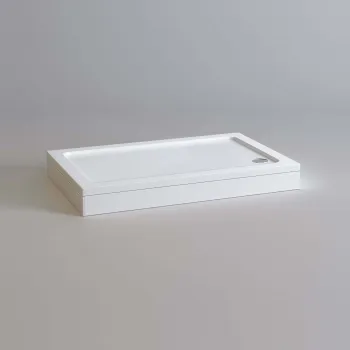 London Rectangular Stone Shower Tray 1200x700mm & Riser Kit