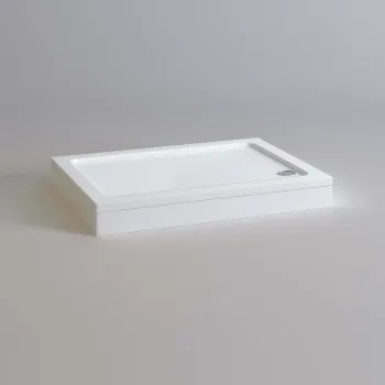 London Rectangular Stone Shower Tray 1200x900mm & Riser Kit
