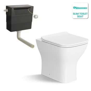 Atlanta Back To Wall Toilet With Premium Soft Close Slim Seat and Concealed Cistern