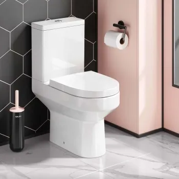 Denver Rimless Close Coupled Toilet With Soft Close Seat