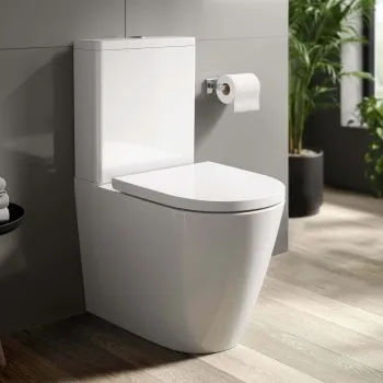 Utah Rimless Close Coupled Toilet With Premium Soft Close Seat