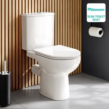 Casper Rimless Close Coupled Toilet With Slim Soft Close Seat