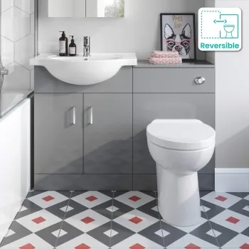 Quartz Stone Grey Combination Vanity Basin and Austin Toilet 1150mm