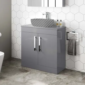 Avon Stone Grey Cabinet 800mm - Excludes Counter Top Basin