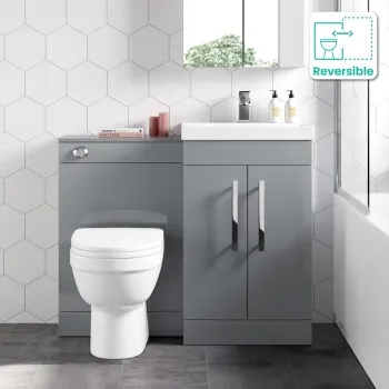 Avon Stone Grey Combination Vanity Basin and Seattle Toilet 1000mm