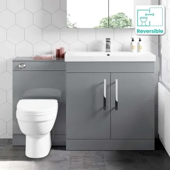Avon Stone Grey Combination Vanity Basin and Seattle Toilet 1300mm