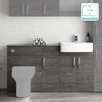 Harper Charcoal Elm Combination Vanity Basin 1500mm (Excludes Pan + Cistern)