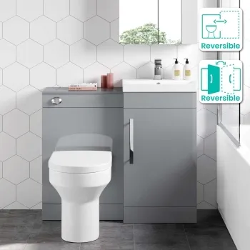 Avon Stone Grey Combination Vanity Basin and Denver Toilet 950mm