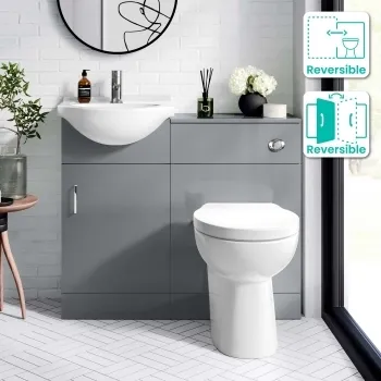 Quartz Stone Grey Combination Vanity Basin and Austin Toilet 950mm