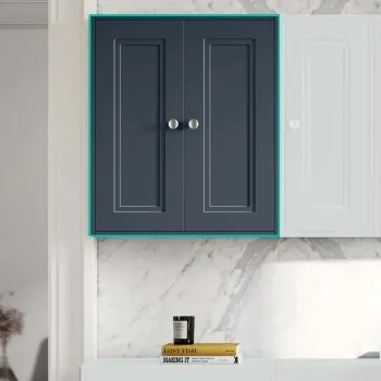 Inky Blue Wall Hung Cabinet 700x600mm