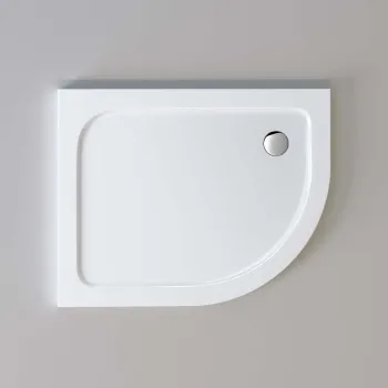 London Offset Quadrant Stone Shower Tray 1000x800mm - Right Handed
