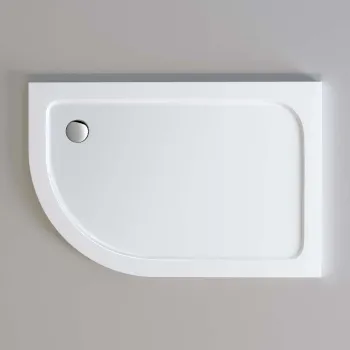 London Offset Quadrant Stone Shower Tray 1200x800mm - Left Handed