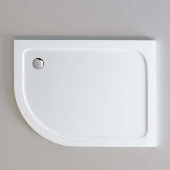 London Offset Quadrant Stone Shower Tray 1200x900mm - Left Handed
