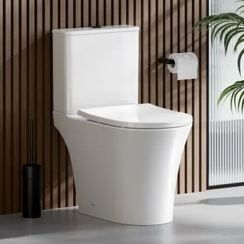 Tucson Rimless Close Coupled Toilet With Premium Soft Close Seat
