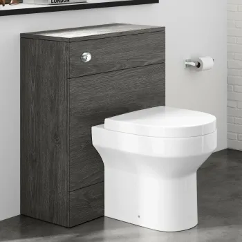 Charcoal Elm Back To Wall Unit and Denver Toilet