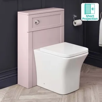 Traditional Cashmere Pink Slimline Back To Wall Unit and Houston Toilet