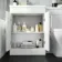 Avon Gloss White Combination Vanity Basin and Atlanta Toilet 1100mm - Left Handed