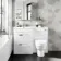 Avon Gloss White Combination Basin Drawer and Seattle Toilet 1100mm - Left Handed
