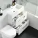 Avon Gloss White Combination Basin Drawer and Seattle Toilet 1100mm - Right Handed
