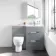 Avon Stone Grey Combination Basin Drawer and Seattle Toilet 1100mm - Right Handed