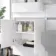Foster Gloss White Basin Vanity with Marble Top & Back To Wall Unit 1200mm