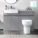 Foster Stone Grey Combination Vanity Basin with Marble Top & Denver Toilet 1200mm