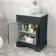 Lucia Inky Blue Vanity with Marble Top & Round Counter Top Basin 640mm