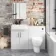 Harper Gloss White Combination Vanity Basin and Seattle Toilet 1200mm - Black Accents