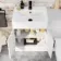 Harper Gloss White Combination Vanity Basin and Seattle Toilet 1200mm - Black Accents