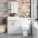 Harper Gloss White Combination Vanity Basin and Denver Toilet 1200mm - Black Accents