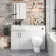 Harper Gloss White Combination Vanity Basin and Seattle Toilet 1200mm - Black Accents - Left Handed