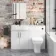 Harper Gloss White Combination Vanity Basin and Atlanta Toilet 1200mm - Black Accents - Left Handed