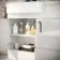 Harper Gloss White Combination Vanity Basin and Atlanta Toilet 1200mm - Black Accents - Left Handed