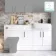 Harper Gloss White Combination Vanity Basin 1500mm - Black Accents (Excludes Pan + Cistern)