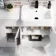 Harper Gloss White Combination Vanity Basin and Seattle Toilet 1500mm - Black Accents