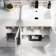 Harper Gloss White Combination Vanity Basin and Denver Toilet 1500mm - Black Accents