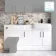 Harper Gloss White Combination Vanity Basin with Marble Top 1500mm - Black Accents