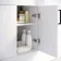 Harper Gloss White Combination Vanity Basin with Marble Top 1500mm - Black Accents