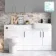 Harper Gloss White Combination Vanity Basin with Marble Top & Denver Toilet 1500mm - Black Accents