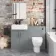 Harper Stone Grey Combination Vanity Basin and Seattle Toilet 1200mm - Black Accents