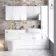 Harper Gloss White Combination Vanity Basin with Marble Top & Boston Toilet 1500mm
