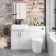 Harper Gloss White Combination Vanity Basin and Boston Toilet 1200mm - Black Accents