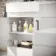 Harper Gloss White Combination Vanity Basin and Boston Toilet 1200mm - Black Accents - Left Handed