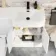 Harper Gloss White Combination Vanity Basin and Boston Toilet 1200mm - Black Accents - Right Handed