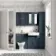 Monaco Inky Blue Combination Vanity Basin with Marble Top 1200mm (Excludes Pan & Cistern)