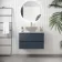 Corsica Inky Blue Wall Hung Drawer with Marble Top 800mm - Excludes Counter Top Basin